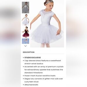 Wiseman Edelweiss IC (7-8) Sky Blue Dance Dress W/ Tutu & Attached Briefs - NWOT